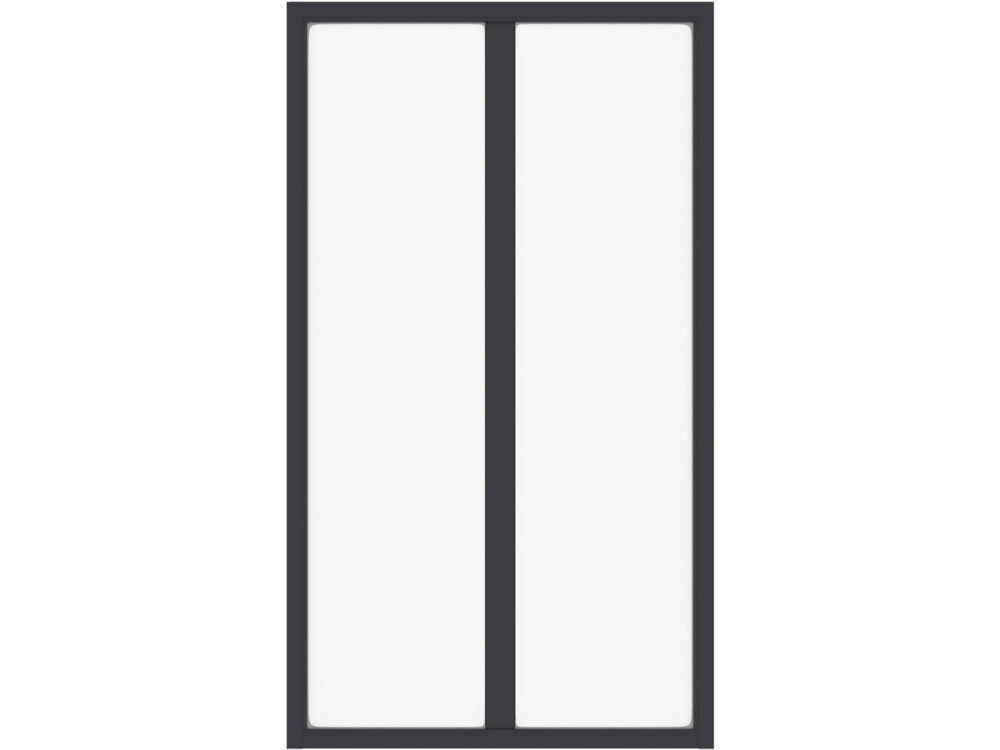 Aluminiowa osłona szklana do pracowni „Panorama” – 60 x 105 cm – czarna