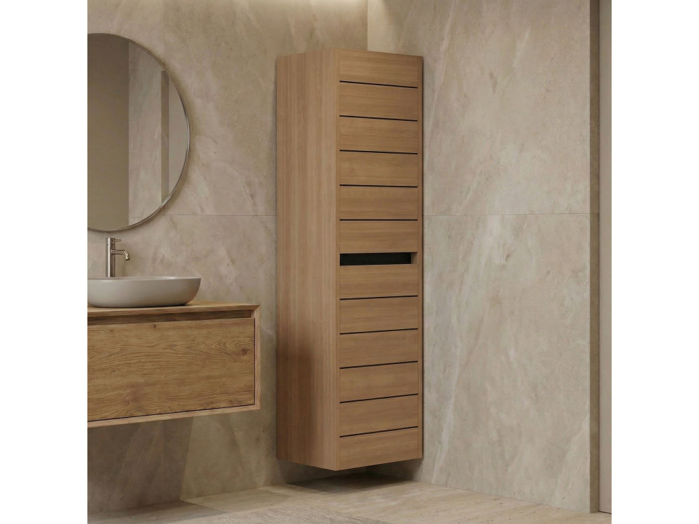 Szafka łazienkowa „Ricato 40” – 42 x 27 x 138 cm – orzech