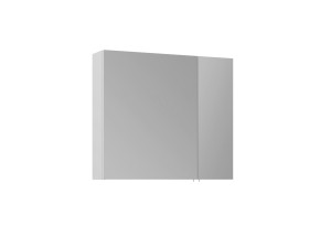 Szafka łazienkowa z lustrem „Side 80” – 79 x 16 x 66 cm – matowa biel