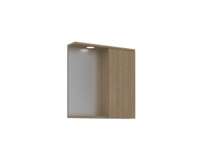 Szafka łazienkowa z lustrem „Purus 65” – 63 x 18 x 68 cm – dąb Sonomo