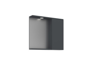 Szafka łazienkowa z lustrem „Purus 80” – 75 x 18 x 68 cm – matowy antracyt
