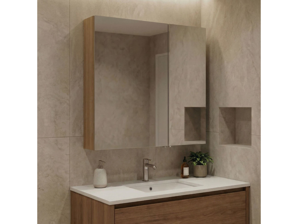 Szafka łazienkowa z lustrem „Purus Desna 60” – 60 x 16 x 66 cm – dąb Sonomo