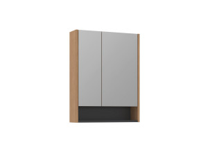 Szafka łazienkowa z lustrem „Ricato 60” – 60 x 16 x 78 cm – orzech
