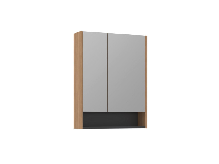 Szafka łazienkowa z lustrem „Ricato 60” – 60 x 16 x 78 cm – orzech