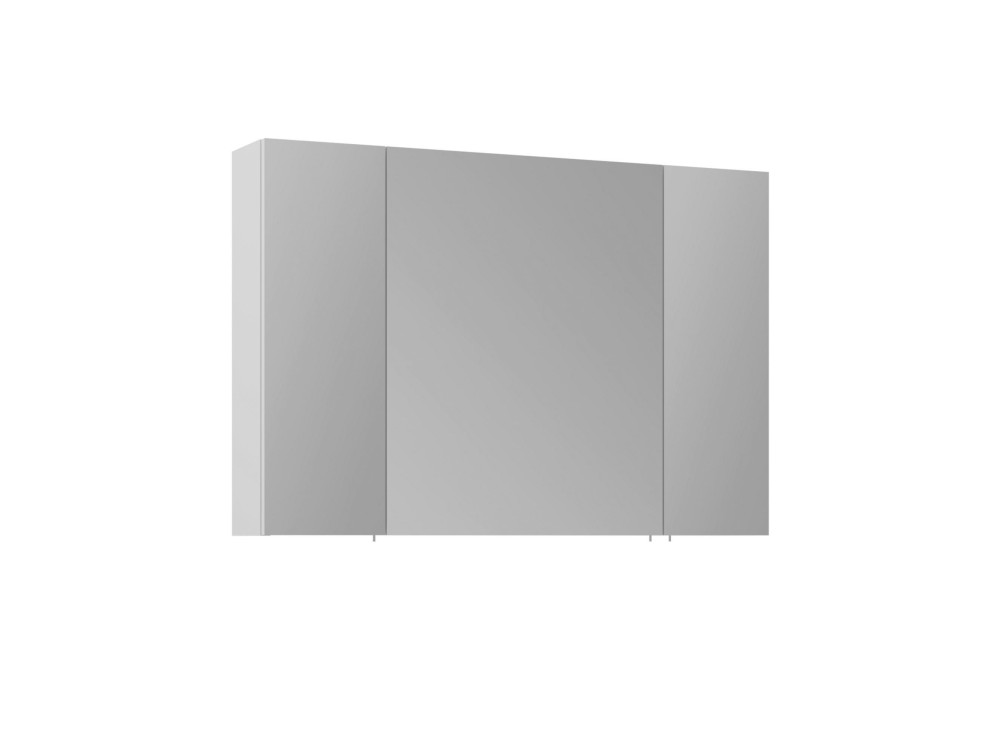 Szafka łazienkowa z lustrem „Side 100” – 100 x 16 x 66 cm – matowa biel
