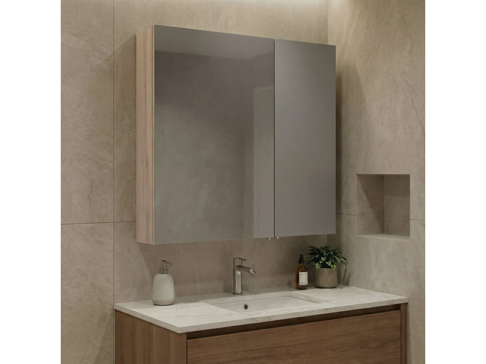Szafka łazienkowa z lustrem „Side 60” – 60 x 16 x 66 cm – dąb
