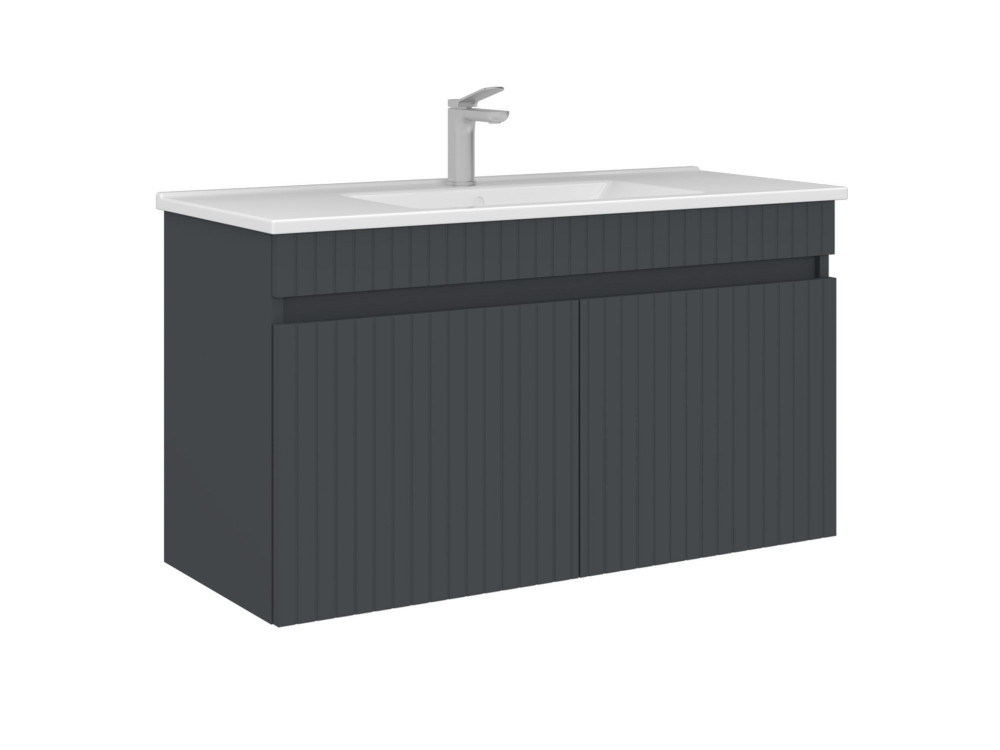Szafka pod umywalkę „Tivoli 100” – 100 x 45 x 57 cm – matowy antracyt