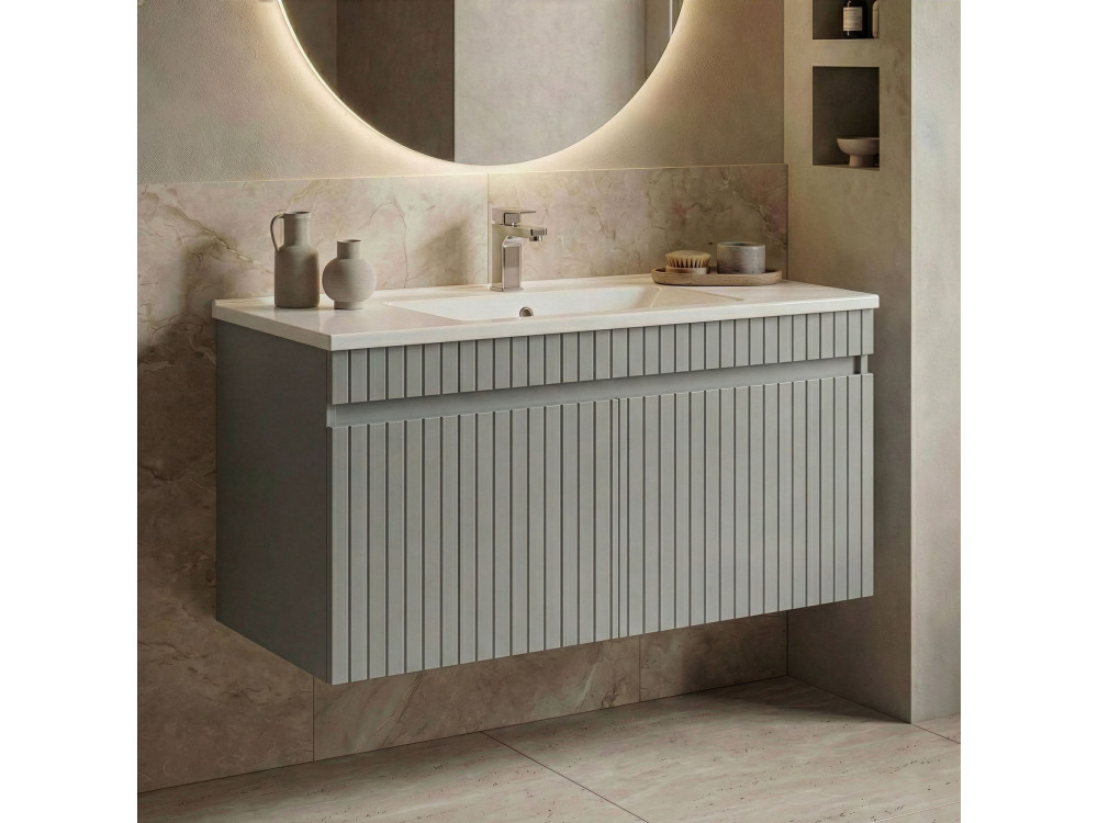 Szafka pod umywalkę „Tivoli 100” – 100 x 45 x 57 cm – kolor Matte Cashmere