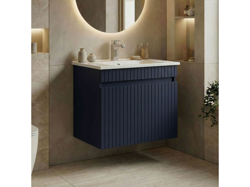 Szafka pod umywalkę „Tivoli 65” – 65 x 45 x 57 cm – matowy granatowy