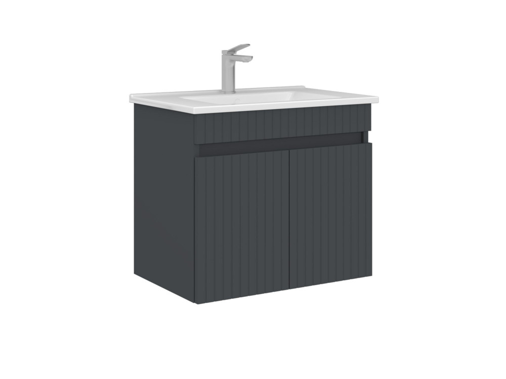 Szafka pod umywalkę „Tivoli 65” – 65 x 45 x 57 cm – matowy antracyt