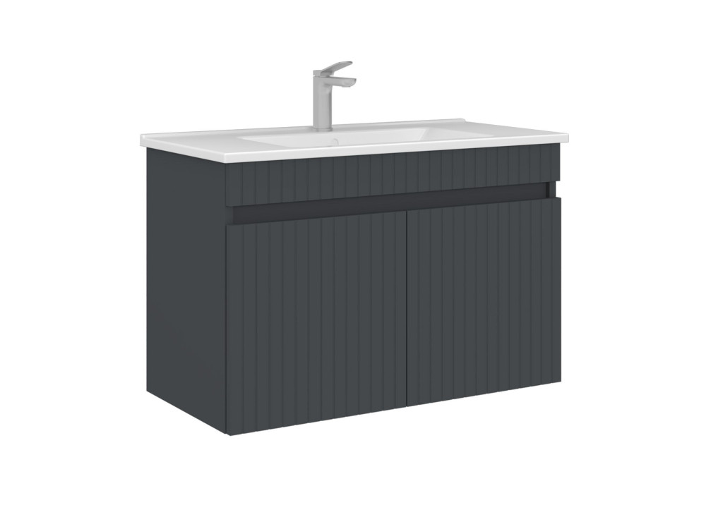 Szafka pod umywalkę „Tivoli 85” – 85 x 45 x 57 cm – matowy antracyt