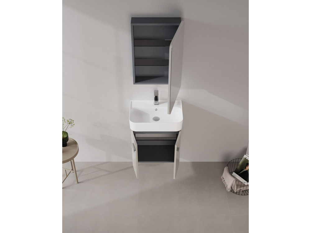 Szafka pod umywalkę „Orbit 55” – 55 x 38 x 62 cm – Mink