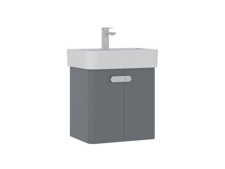 Szafka pod umywalkę „Orbit 55” – 55 x 38 x 62 cm – szara