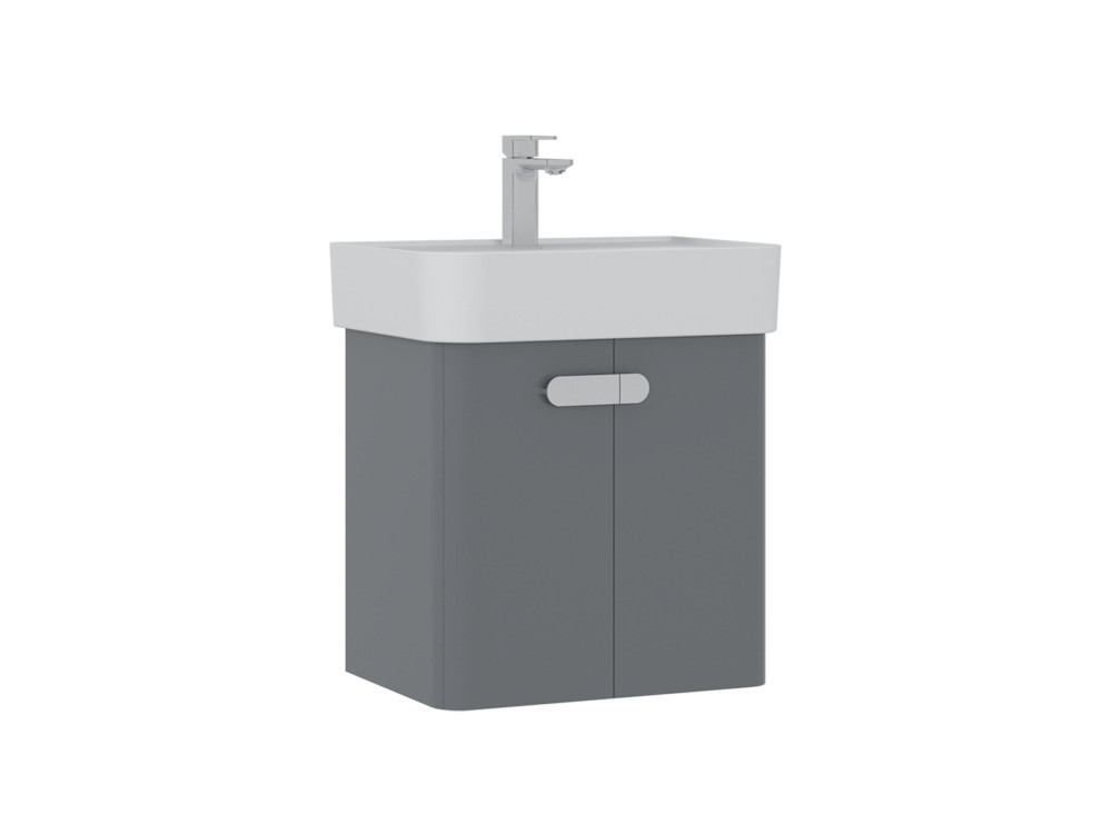 Szafka pod umywalkę „Orbit 55” – 55 x 38 x 62 cm – szara
