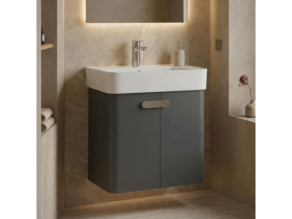 Szafka pod umywalkę „Orbit 55” – 55 x 38 x 62 cm – antracyt
