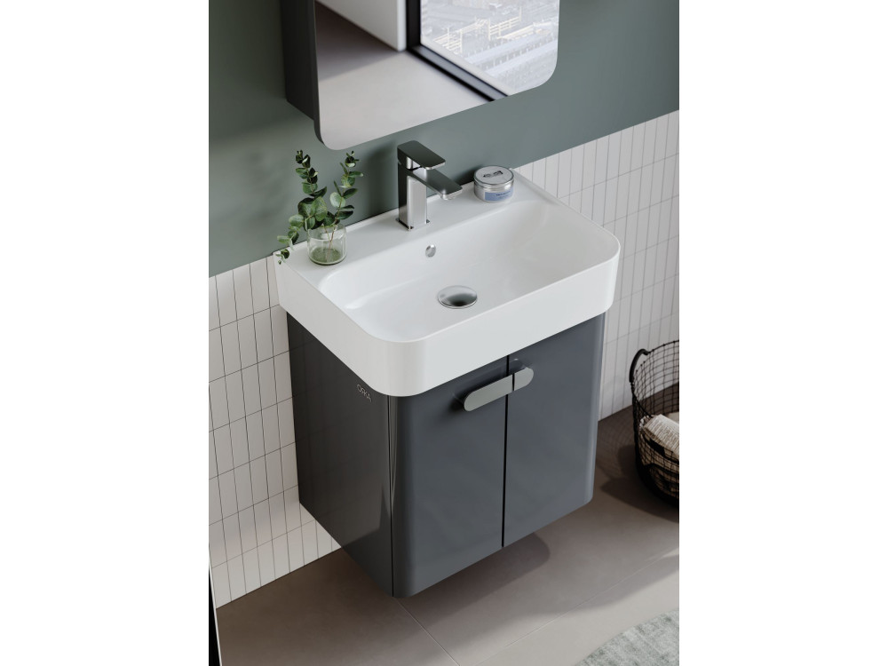 Szafka pod umywalkę „Orbit 55” – 55 x 38 x 62 cm – antracyt