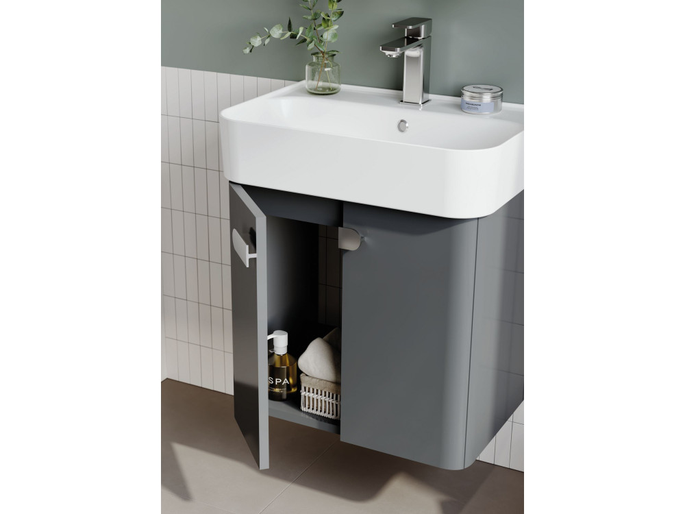Szafka pod umywalkę „Orbit 55” – 55 x 38 x 62 cm – antracyt