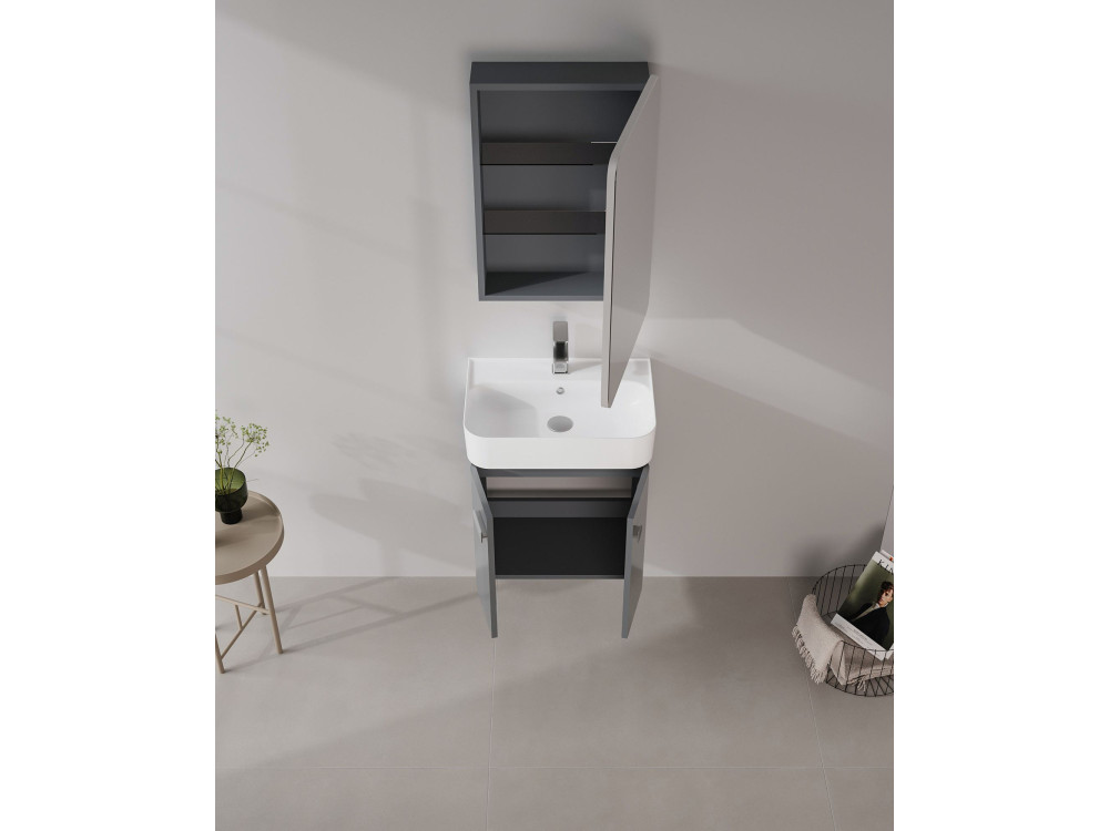 Szafka pod umywalkę „Orbit 55” – 55 x 38 x 62 cm – antracyt