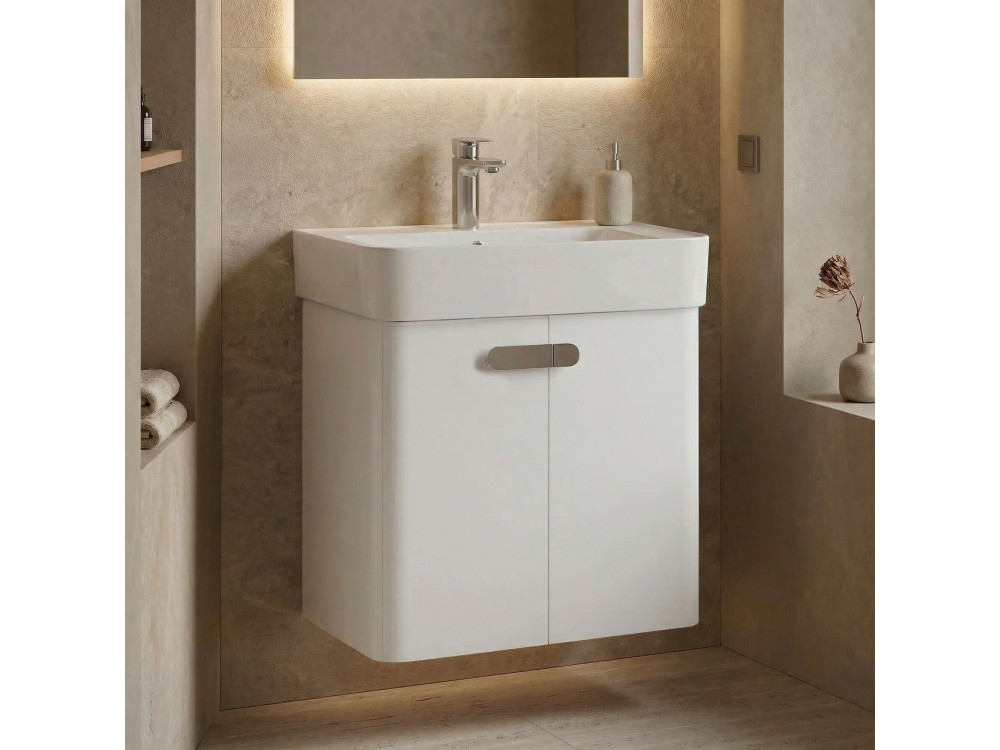 Szafka pod umywalkę „Orbit 55” – 55 x 38 x 62 cm – biała