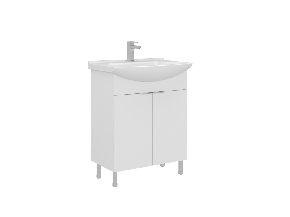 Szafka pod umywalkę „Purus 65” – 65 x 50 x 83 cm – biała