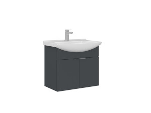 Szafka pod umywalkę „Purus 65” – 65 x 50 x 58 cm – matowy antracyt