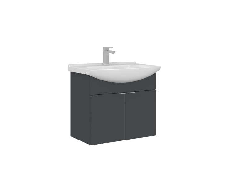 Szafka pod umywalkę „Purus 65” – 65 x 50 x 58 cm – matowy antracyt