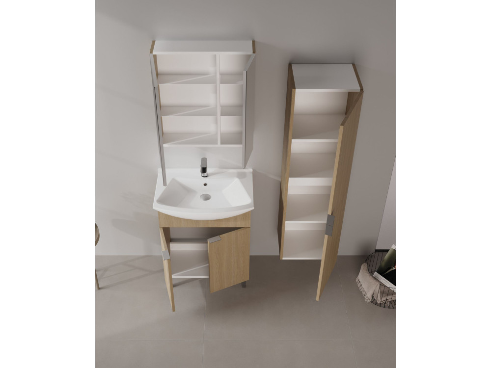 Szafka pod umywalkę „Purus 65” – 65 x 50 x 83 cm – dąb Sonomo