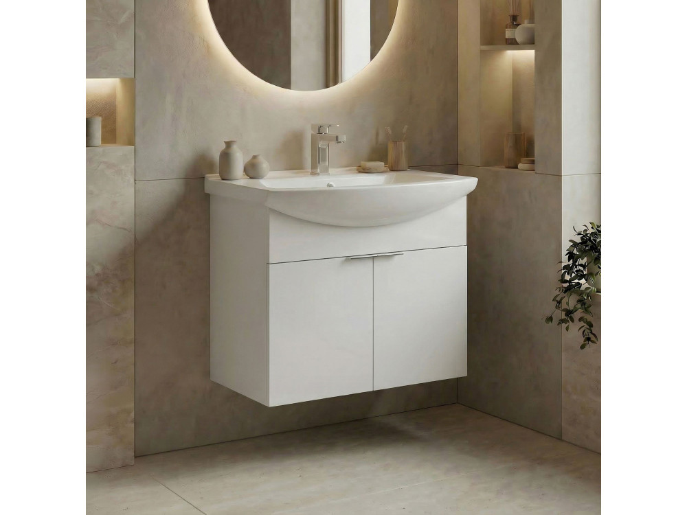Szafka pod umywalkę „Purus 65” – 65 x 50 x 58 cm – biała