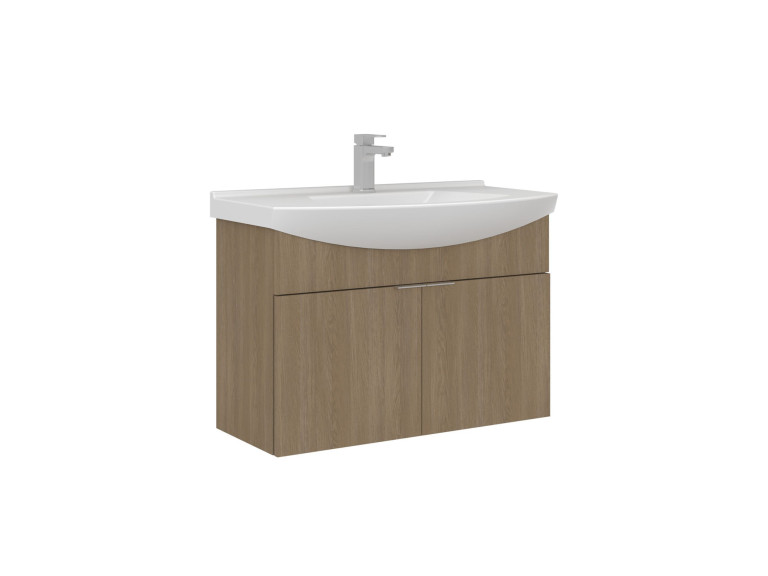 Szafka pod umywalkę „Purus 80” – 80 x 50 x 58 cm – dąb Sonomo