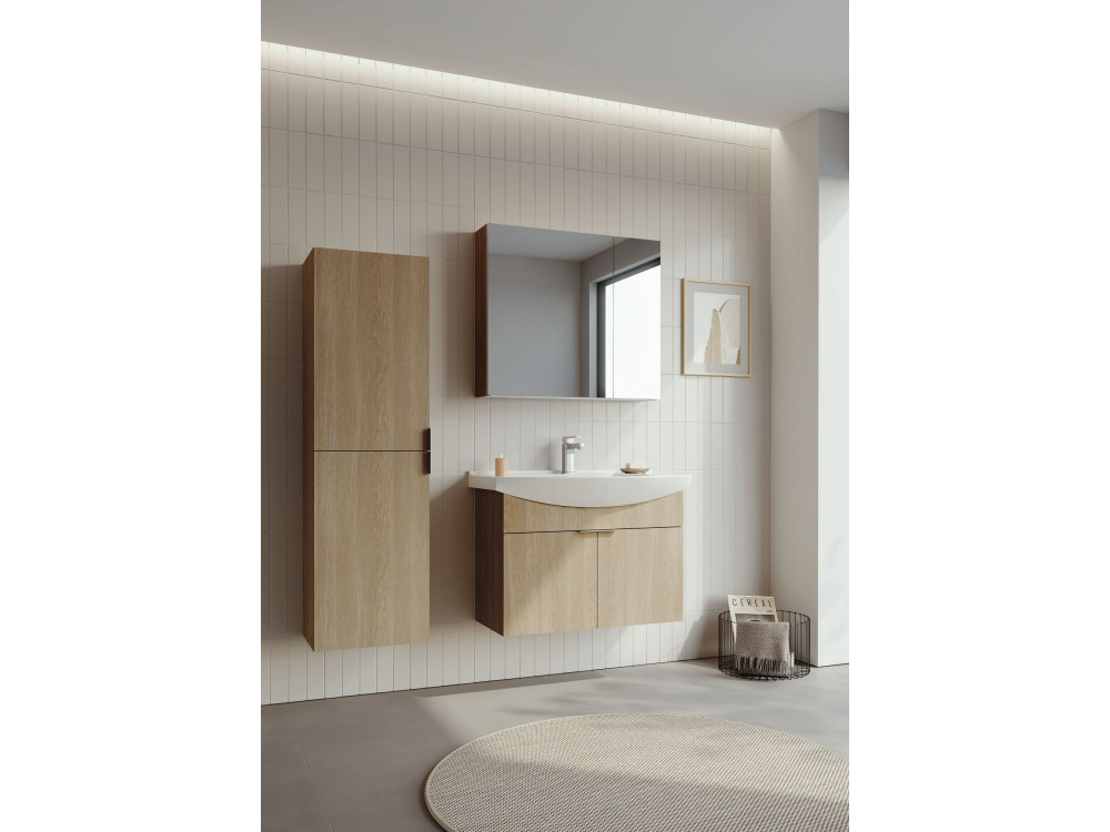 Szafka pod umywalkę „Purus 80” – 80 x 50 x 58 cm – dąb Sonomo