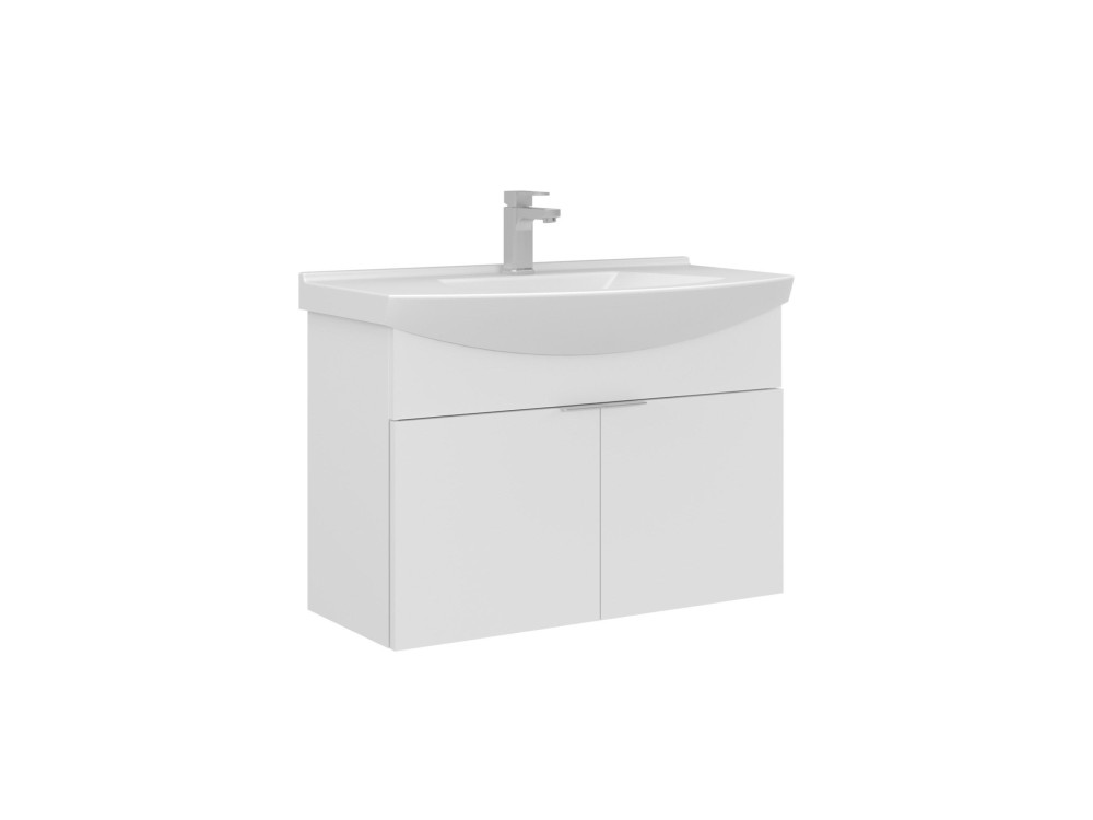 Szafka pod umywalkę „Purus 80” – 80 x 50 x 58 cm – biała