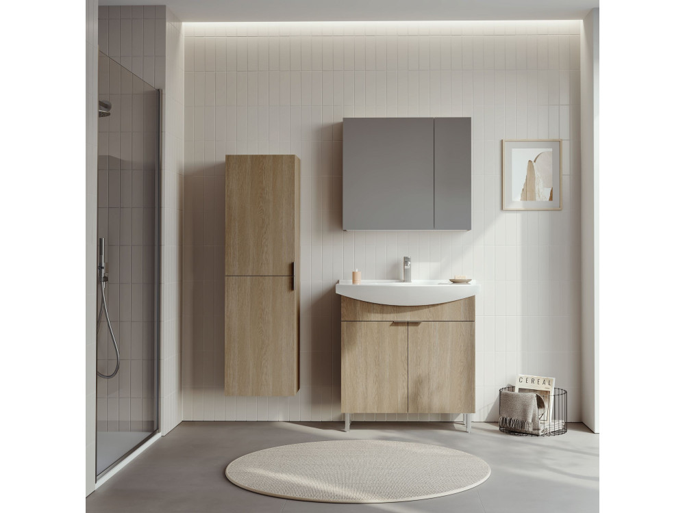 Szafka pod umywalkę „Purus 80” – 80 x 50 x 83 cm – dąb Sonomo