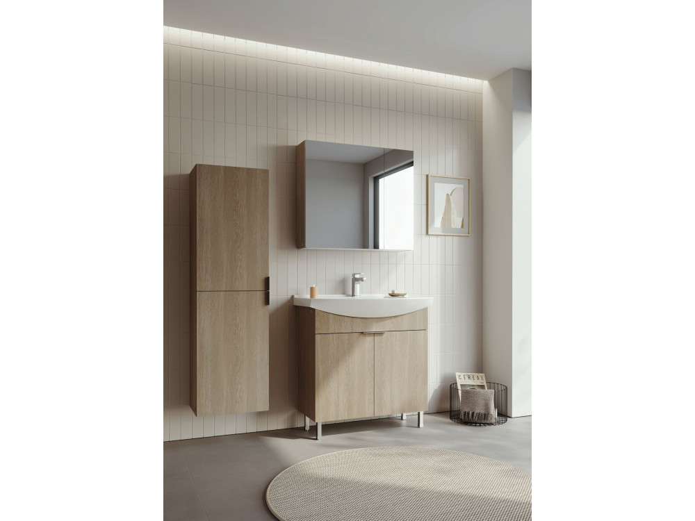 Szafka pod umywalkę „Purus 80” – 80 x 50 x 83 cm – dąb Sonomo
