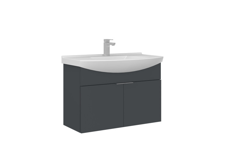 Szafka pod umywalkę „Purus 80” – 80 x 50 x 58 cm – matowy antracyt