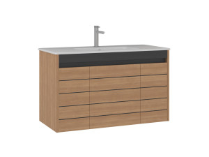 Szafka pod umywalkę „Ricato 100” – 101 x 47 x 62 cm – orzech