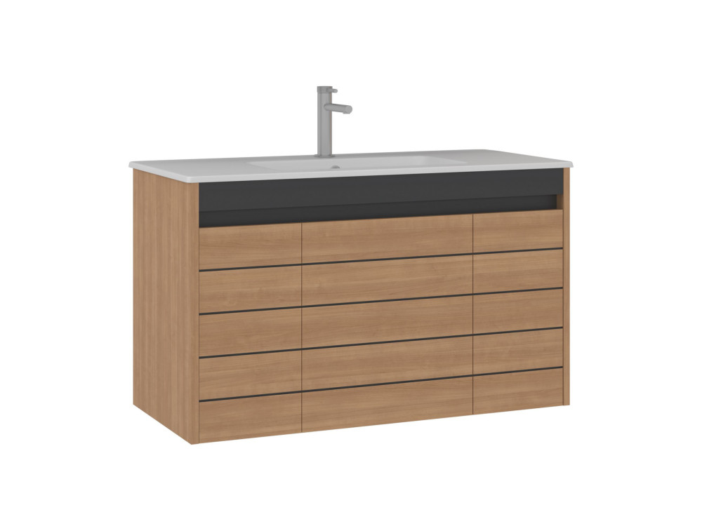Szafka pod umywalkę „Ricato 100” – 101 x 47 x 62 cm – orzech