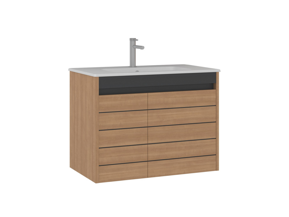 Szafka pod umywalkę „Ricato 80” – 81 x 47 x 62 cm – orzech