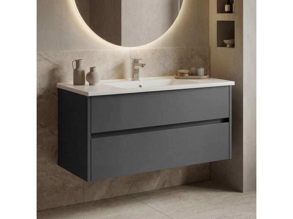 Szafka pod umywalkę „Side 100 v3” – 100 x 45 x 52 cm – matowy antracyt