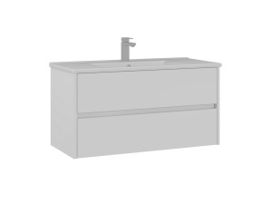 Szafka pod umywalkę „Side 100 v3” – 100 x 45 x 52 cm – matowa biel