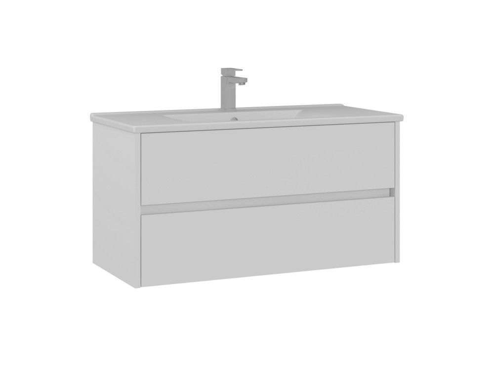 Szafka pod umywalkę „Side 100 v3” – 100 x 45 x 52 cm – matowa biel