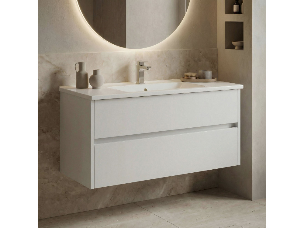 Szafka pod umywalkę „Side 100 v3” – 100 x 45 x 52 cm – matowa biel