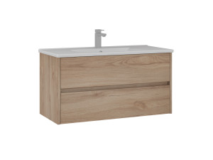 Szafka pod umywalkę „Side 100 v3” – 100 x 45 x 52 cm – dąb
