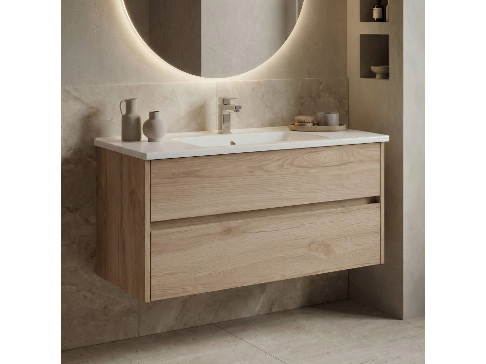 Szafka pod umywalkę „Side 100 v3” – 100 x 45 x 52 cm – dąb