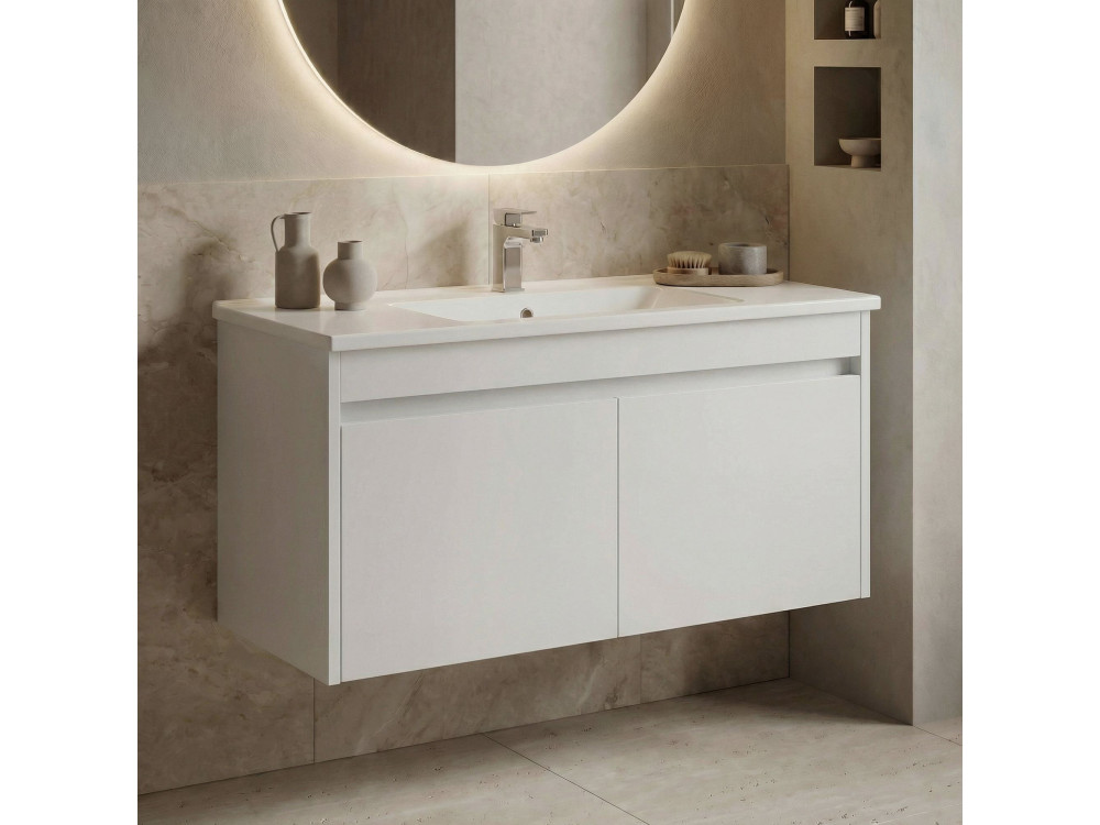 Szafka pod umywalkę „Side 100 v3” – 100 x 45 x 52 cm – matowa biel