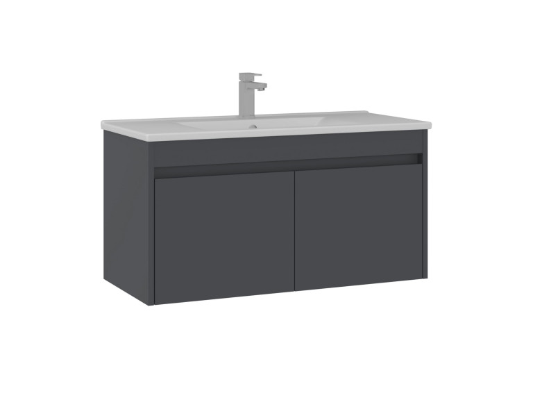 Szafka pod umywalkę „Side 100 v3” – 100 x 45 x 52 cm – matowy antracyt