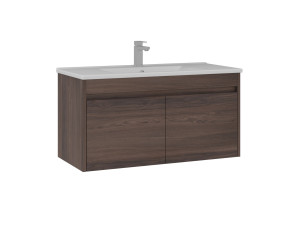 Szafka pod umywalkę „Side 100 v3” – 100 x 45 x 52 cm – ciemny orzech