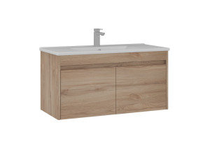 Szafka pod umywalkę „Side 100 v3” – 100 x 45 x 52 cm – dąb