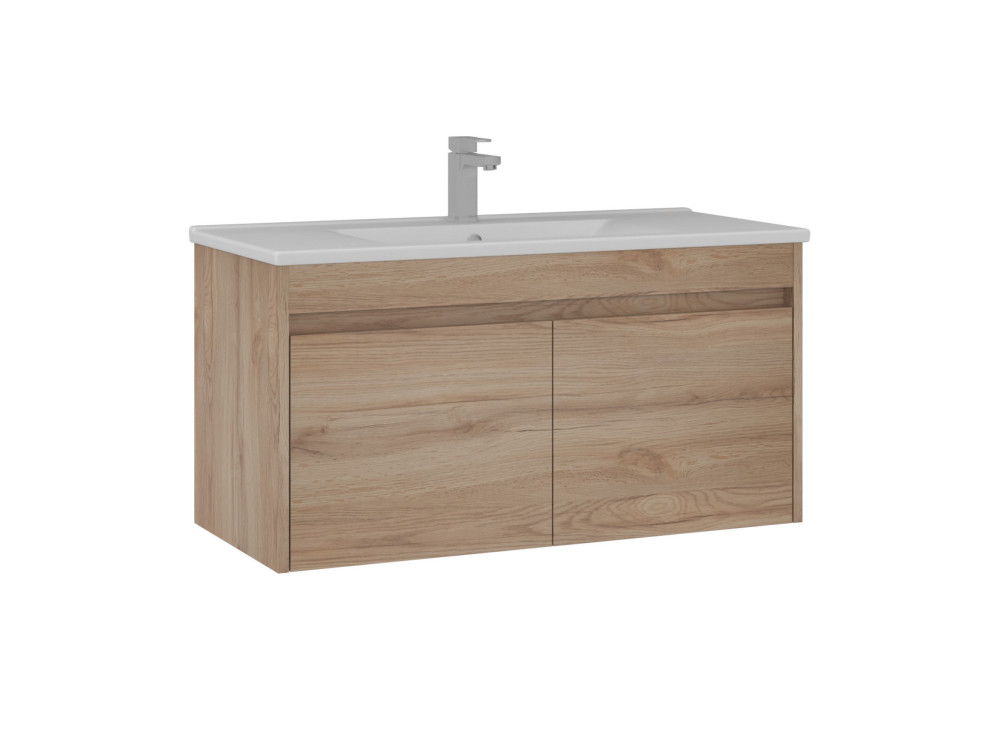 Szafka pod umywalkę „Side 100 v3” – 100 x 45 x 52 cm – dąb