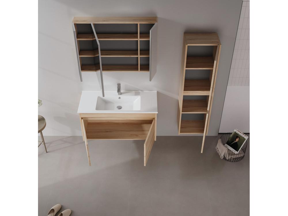 Szafka pod umywalkę „Side 100 v3” – 100 x 45 x 52 cm – dąb