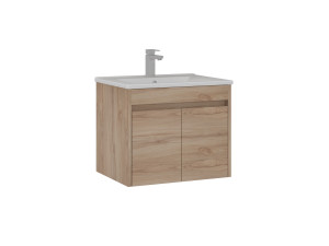 Szafka pod umywalkę „Side 65 v2” – 65 x 45 x 52 cm – dąb